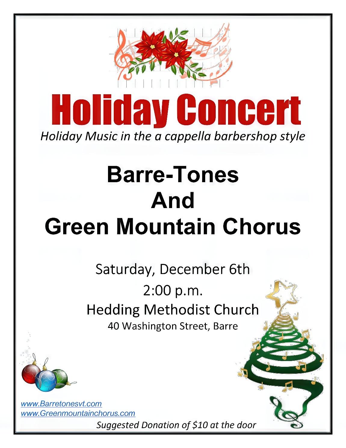 Holiday Show with the Barre-Tones