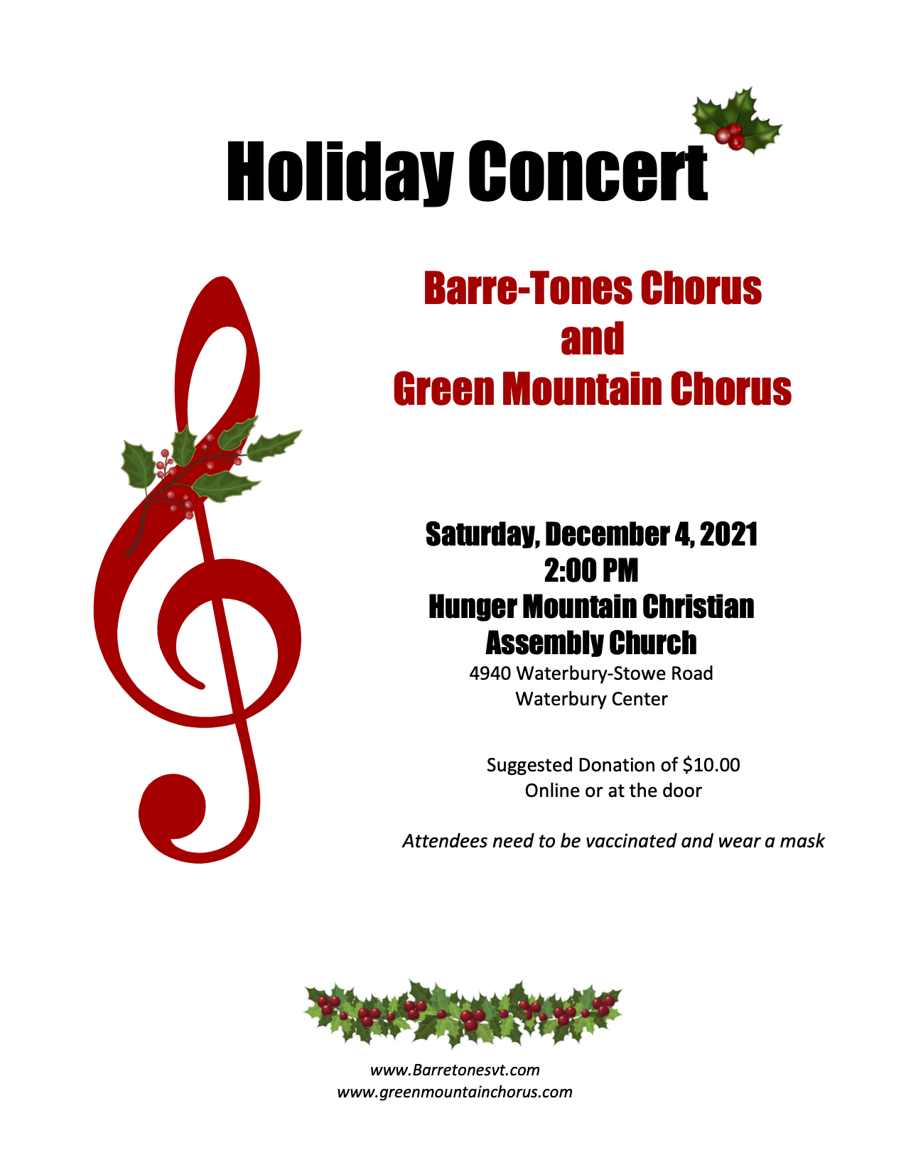 Joint Holiday Show with Barre-Tones